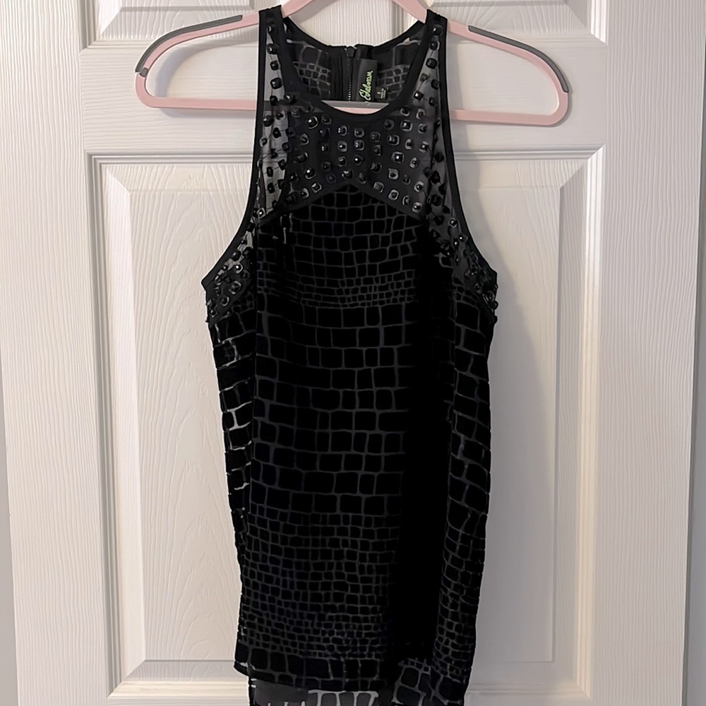 Sam Edelman black velvet tank top size S